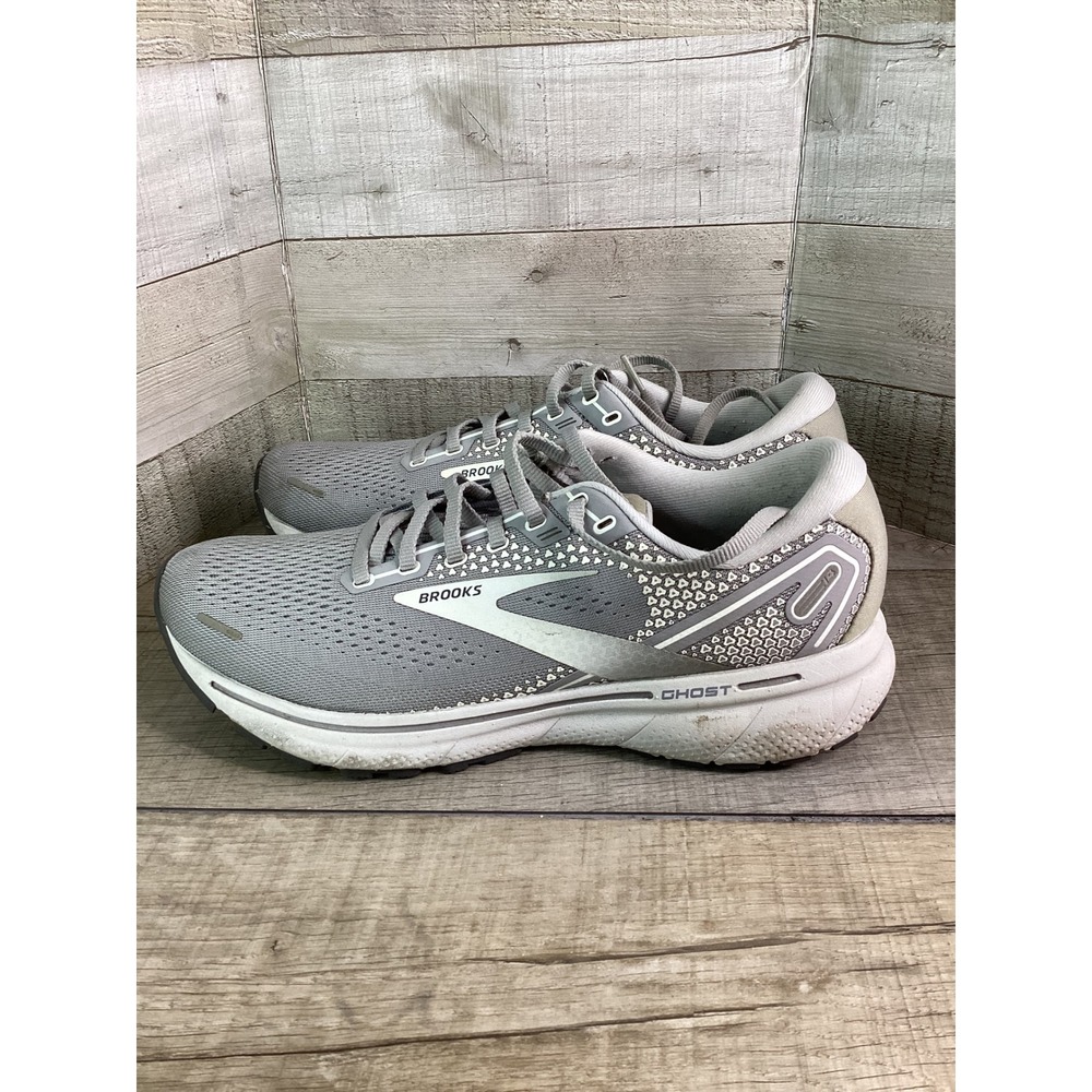 Brooks Ghost 14 Womens Running Shoes Grey Silver 1203561B089 Size 10 Medium B